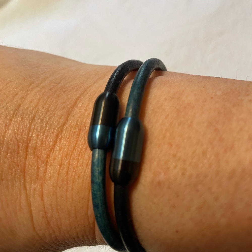 Blue and Black Double Bracelet